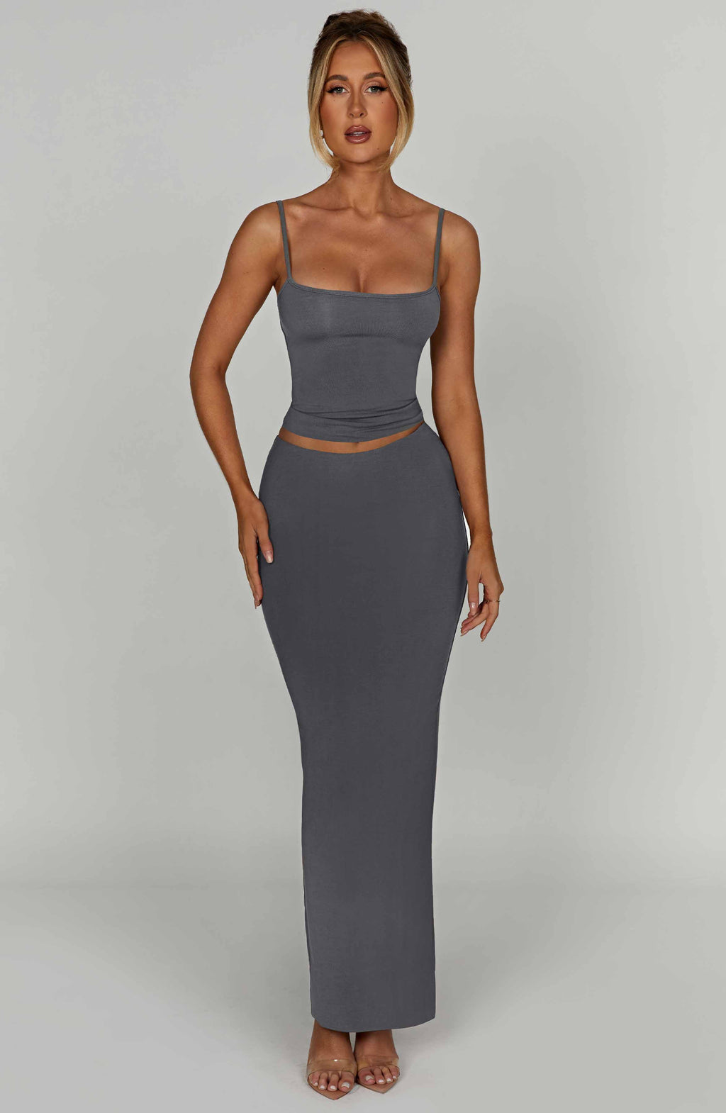 Yazmin Maxi Skirt - Charcoal - Napalia