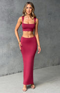 Yazmin Maxi Skirt - Cherry - Napalia
