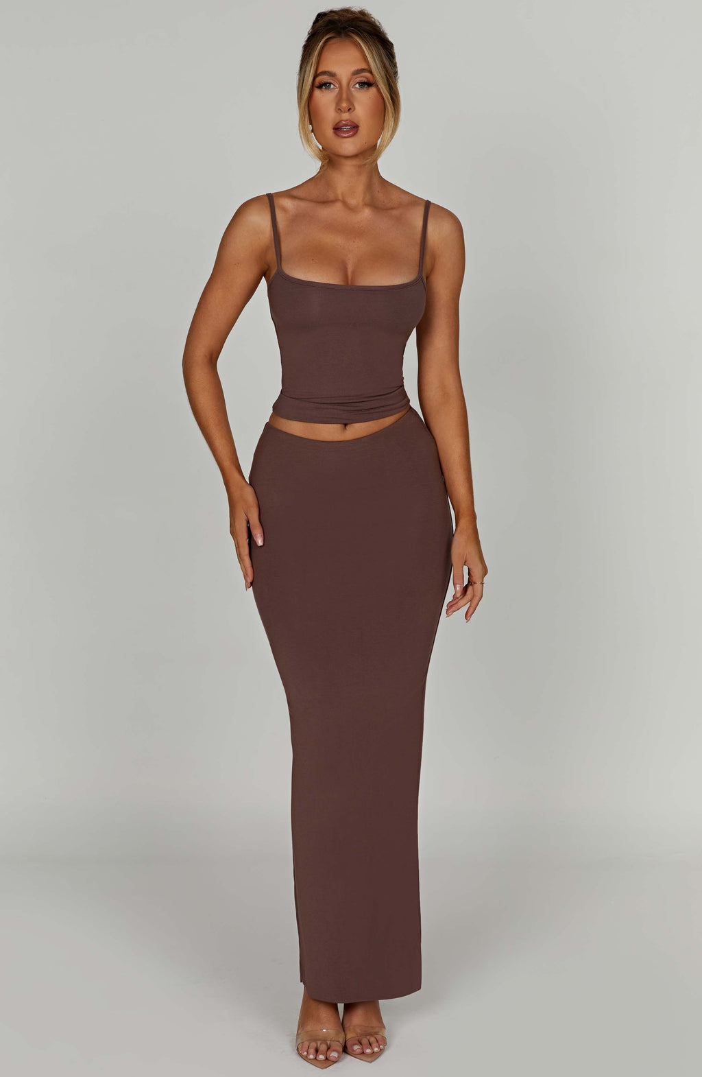Yazmin Maxi Skirt - Chocolate - Napalia
