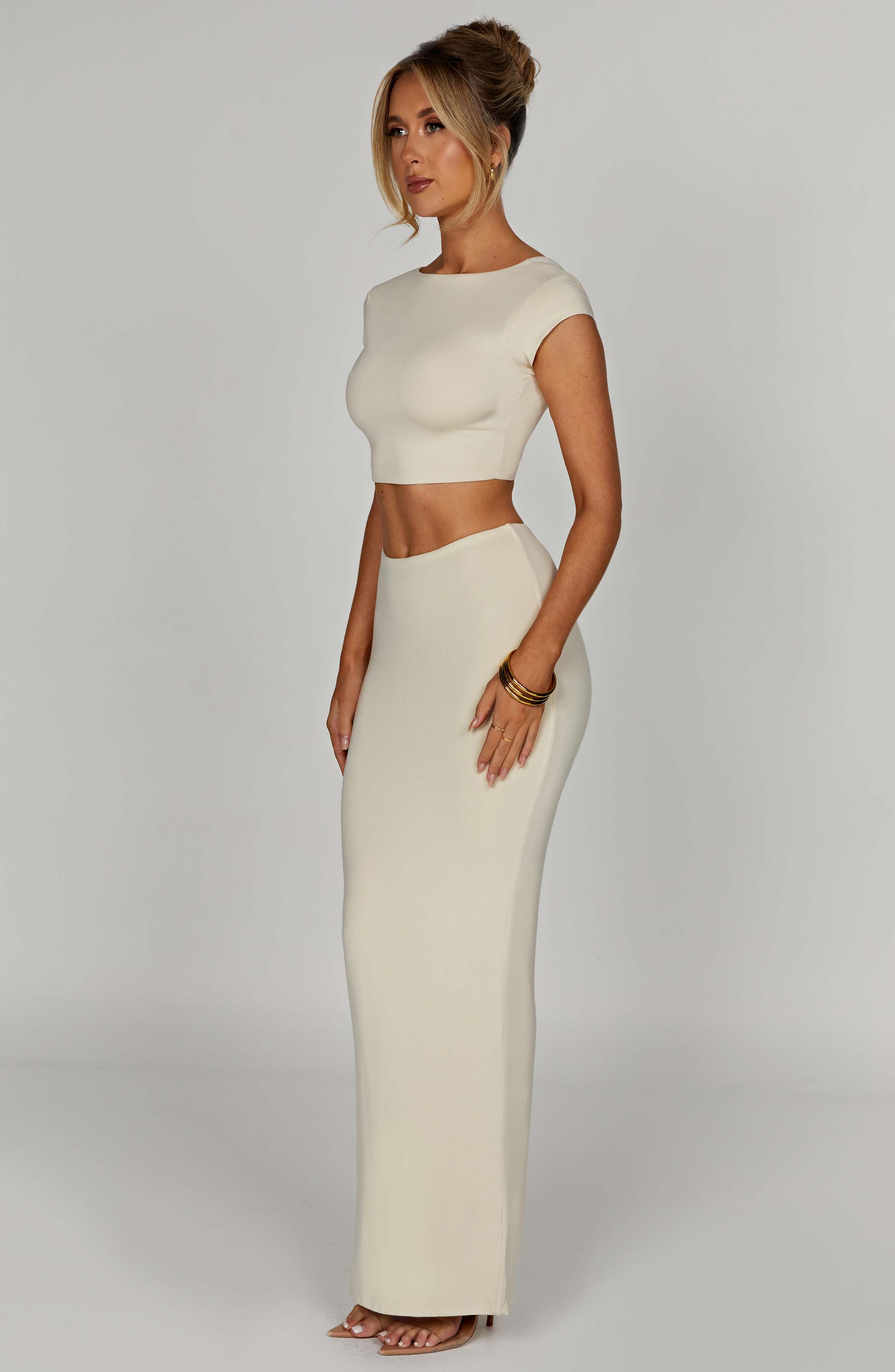Yazmin Maxi Skirt - Cream - Napalia