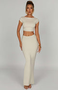 Yazmin Maxi Skirt - Cream - Napalia