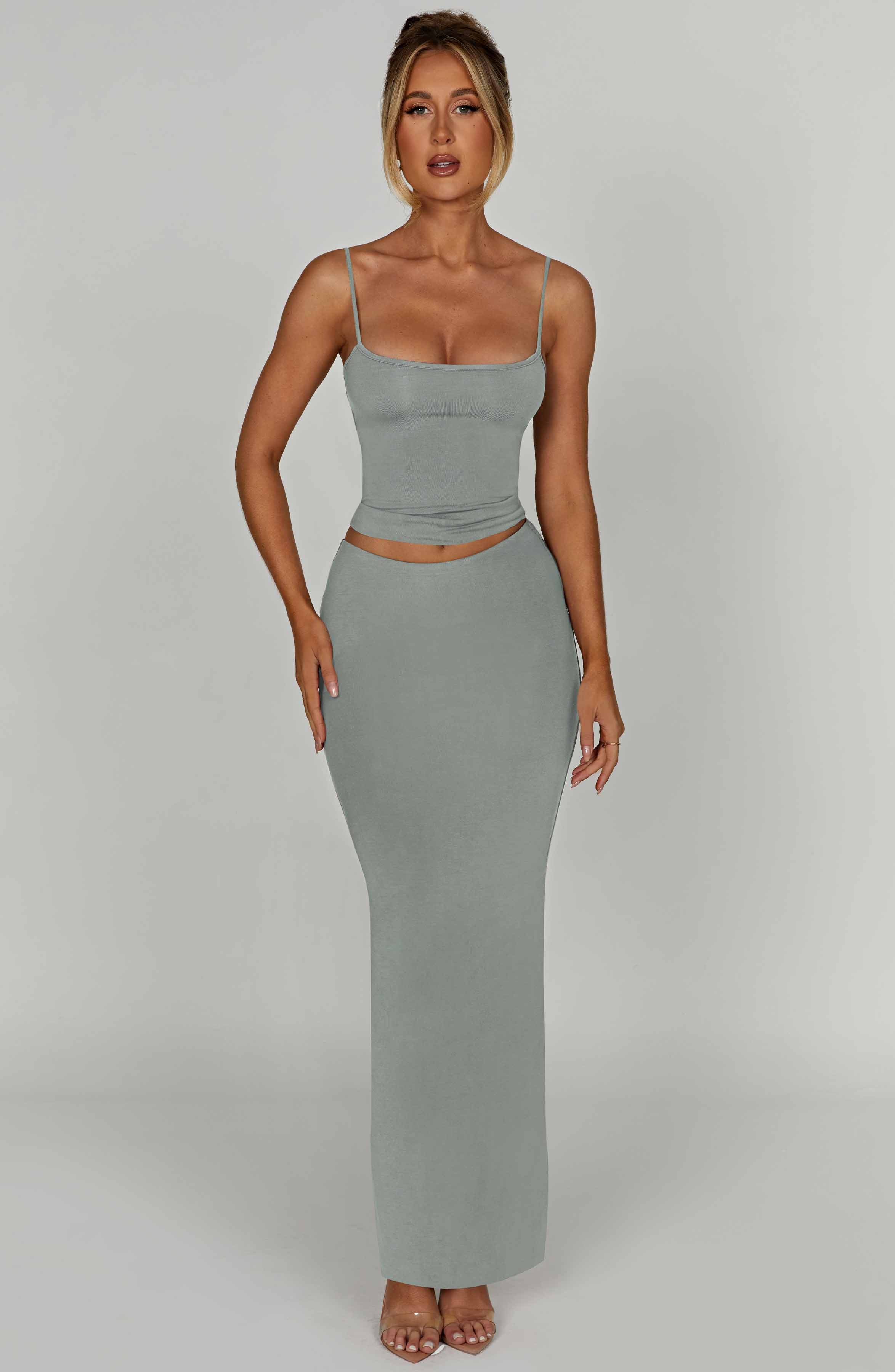 Yazmin Maxi Skirt - Steel - Napalia