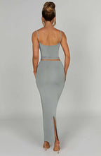 Yazmin Maxi Skirt - Steel - Napalia