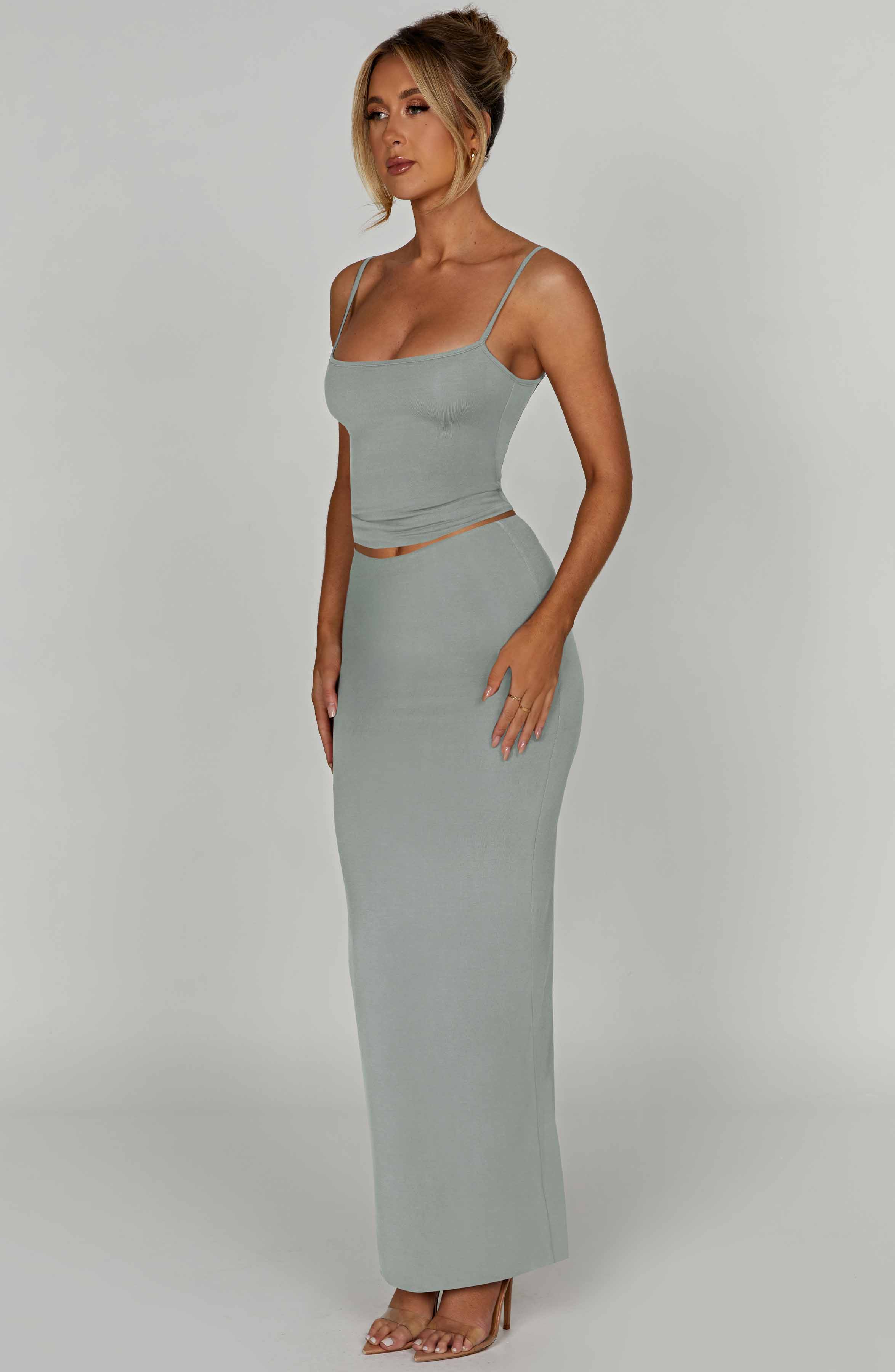 Yazmin Maxi Skirt - Steel - Napalia