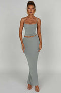 Yazmin Maxi Skirt - Steel - Napalia