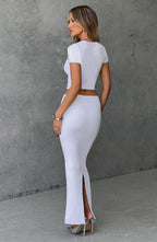 Yazmin Maxi Skirt - White - Napalia