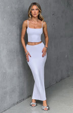 Yazmin Maxi Skirt - White - Napalia