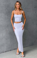 Yazmin Maxi Skirt - White - Napalia