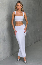 Yazmin Maxi Skirt - White - Napalia