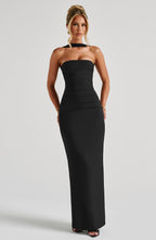 Yulia Maxi Dress - Black - Napalia