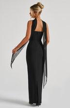 Yulia Maxi Dress - Black - Napalia