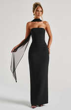 Yulia Maxi Dress - Black - Napalia