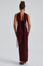 Yulia Maxi Dress - Cherry Lacquer - Napalia