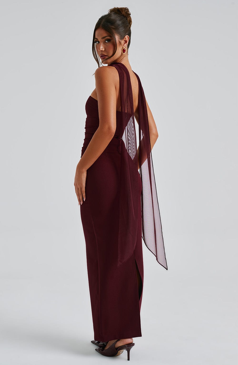 Yulia Maxi Dress - Cherry Lacquer - Napalia