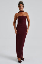 Yulia Maxi Dress - Cherry Lacquer - Napalia
