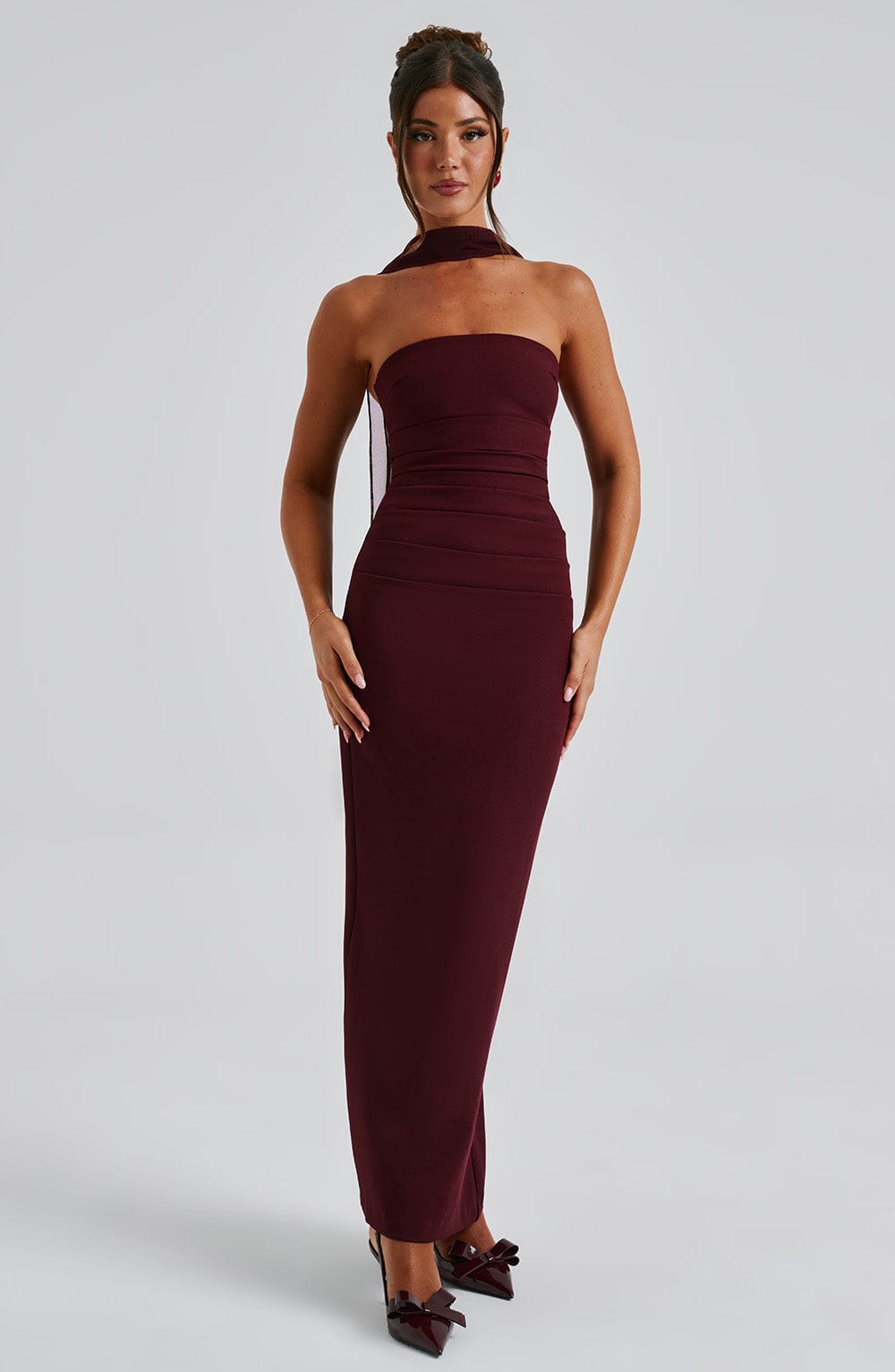 Yulia Maxi Dress - Cherry Lacquer - Napalia