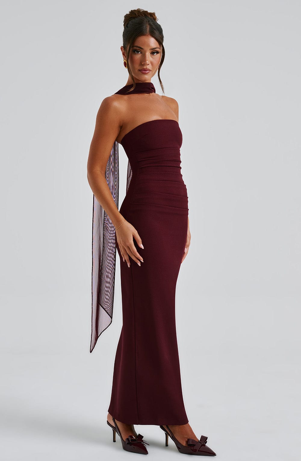Yulia Maxi Dress - Cherry Lacquer - Napalia