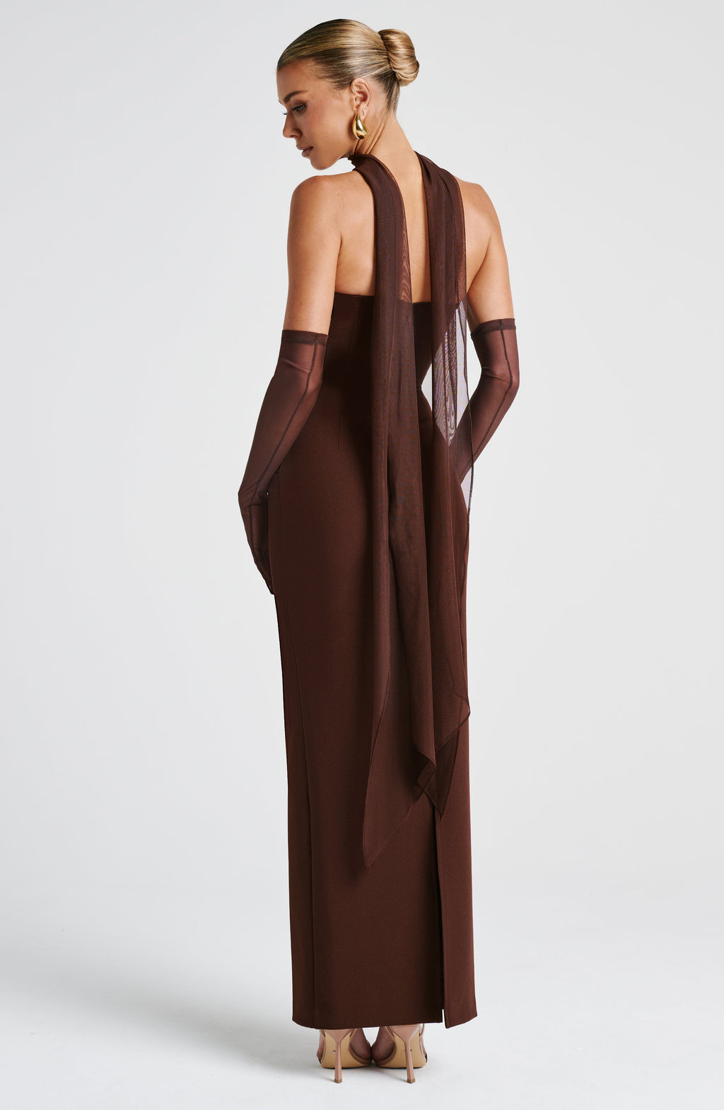 Yulia Maxi Dress - Plum Brown - Napalia