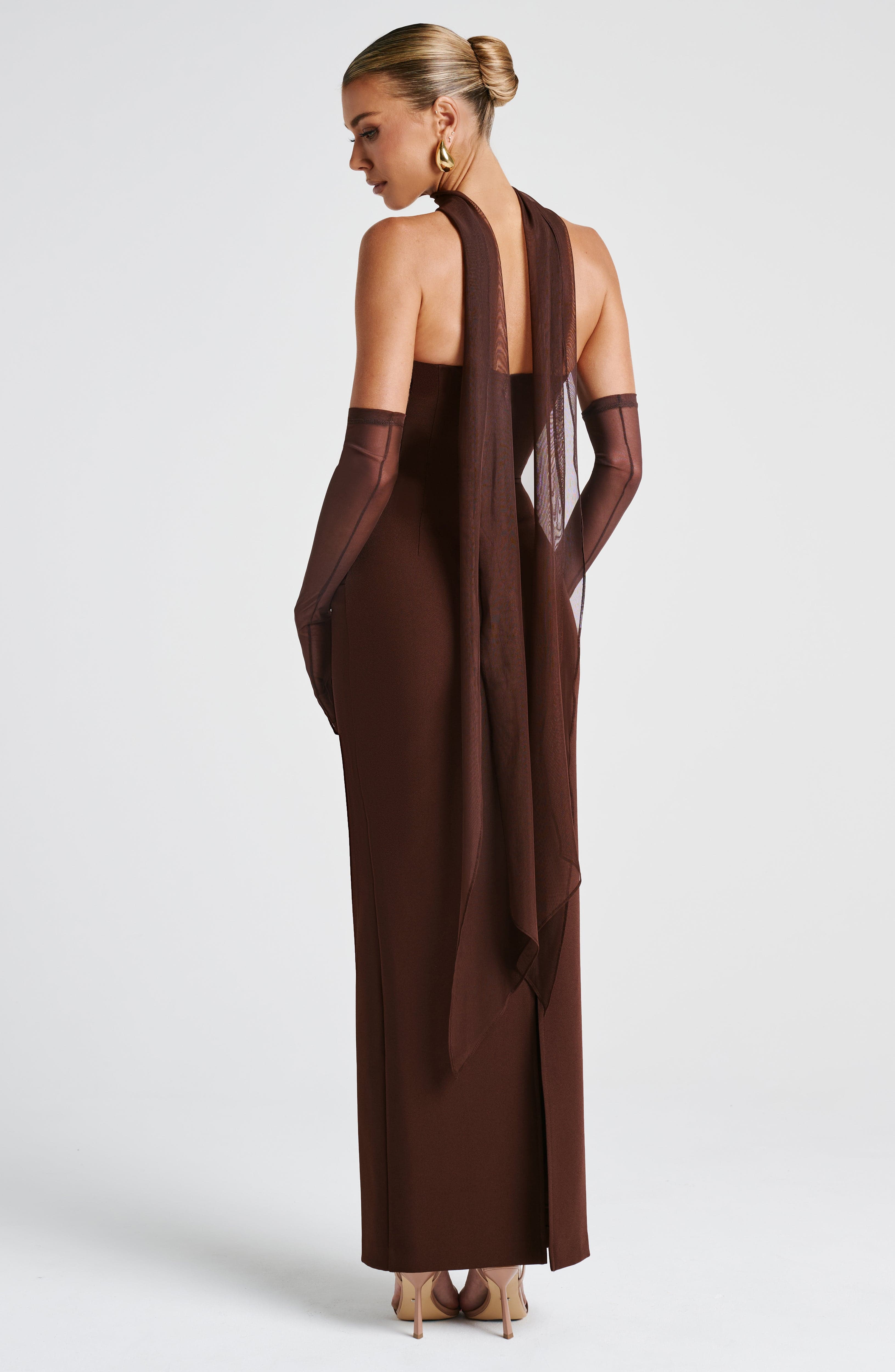 Yulia Maxi Dress - Plum Brown - Napalia