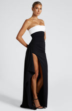 Zafira Maxi Dress - Black/White - Napalia