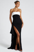 Zafira Maxi Dress - Black/White - Napalia