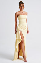 Zafira Maxi Dress - Lemon - Napalia
