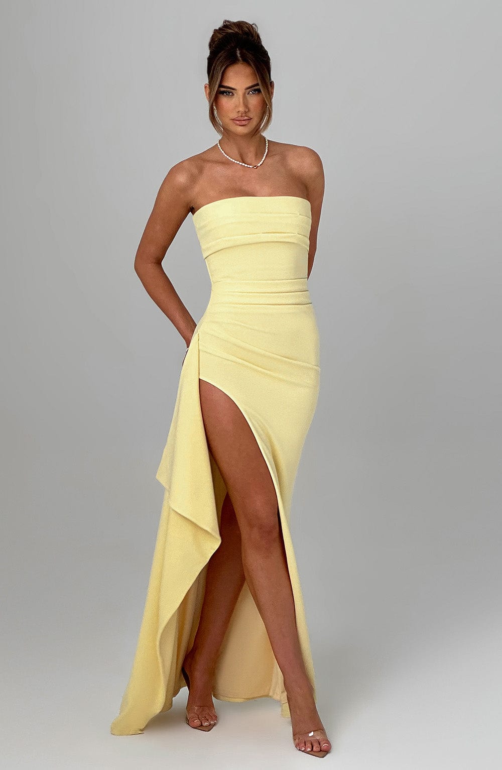 Zafira Maxi Dress - Lemon - Napalia