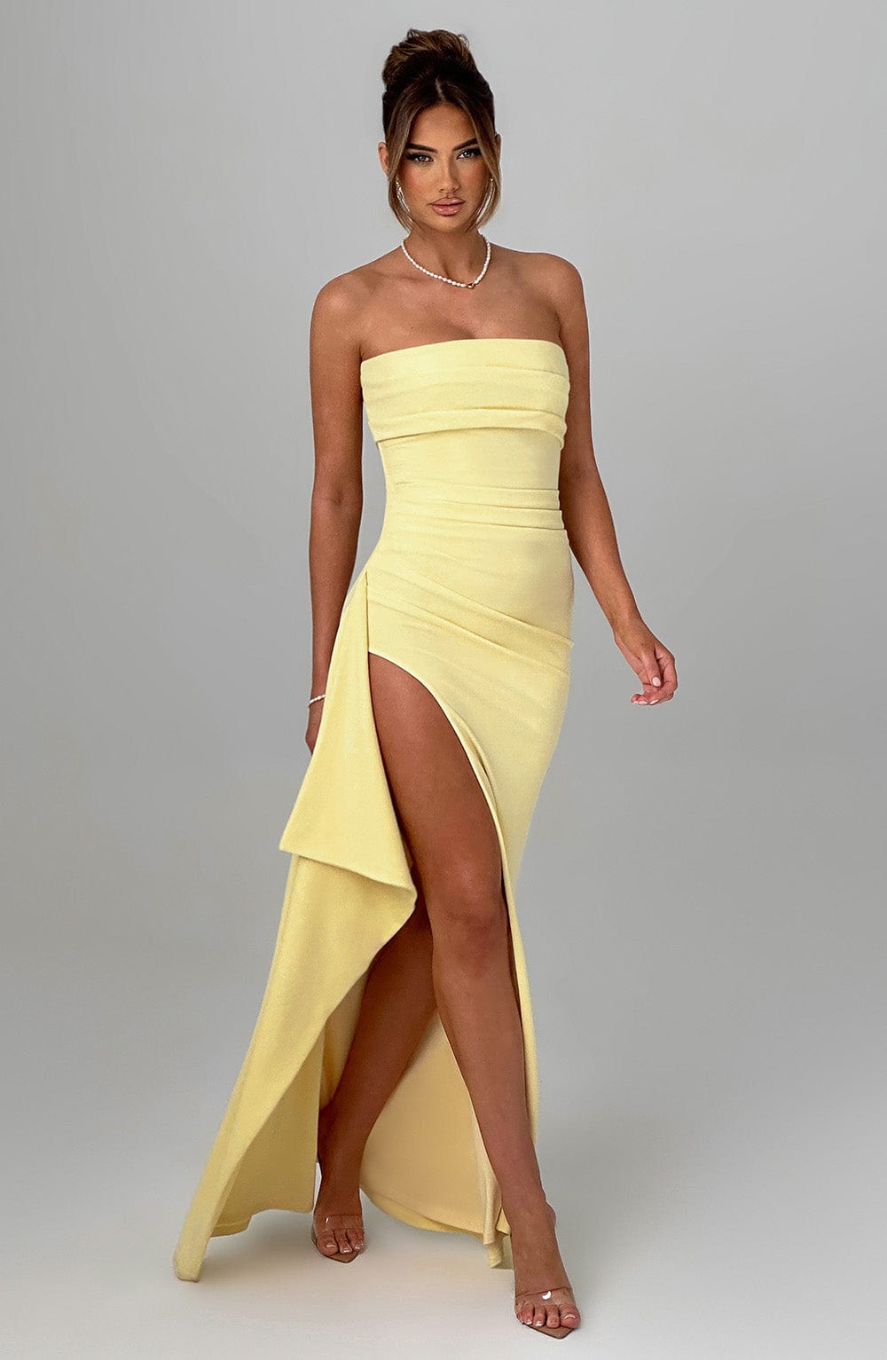 Zafira Maxi Dress - Lemon - Napalia