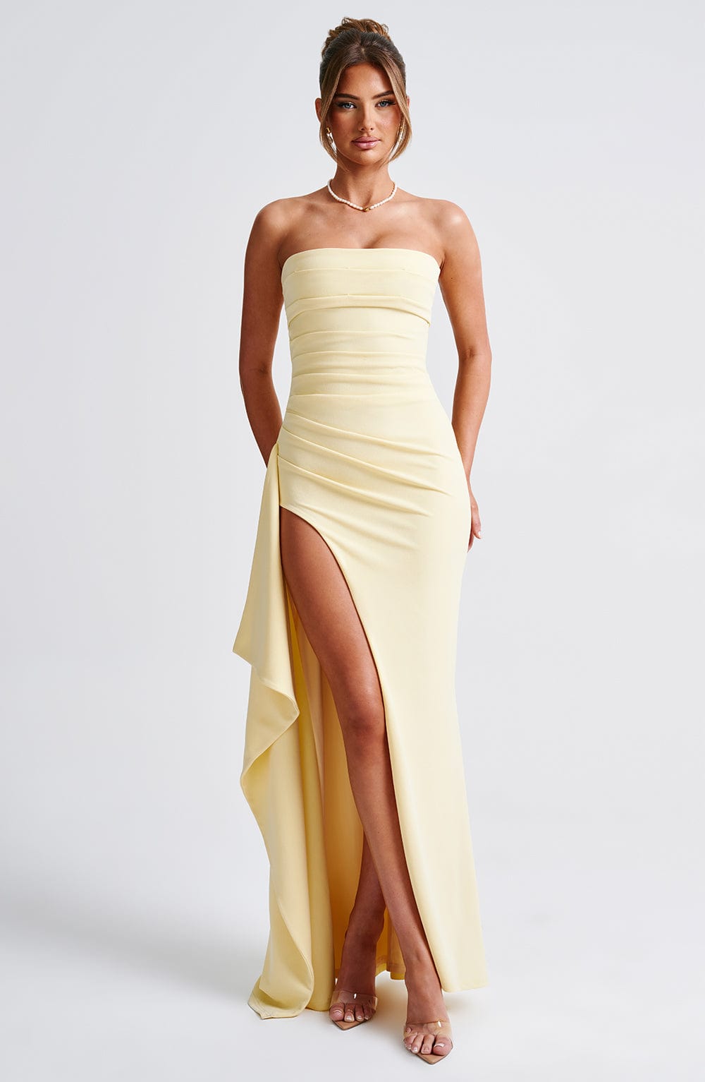 Zafira Maxi Dress - Lemon - Napalia