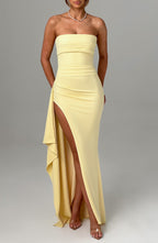 Zafira Maxi Dress - Lemon - Napalia