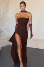 Zafira Maxi Dress - Plum Brown - Napalia