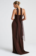 Zafira Maxi Dress - Plum Brown - Napalia