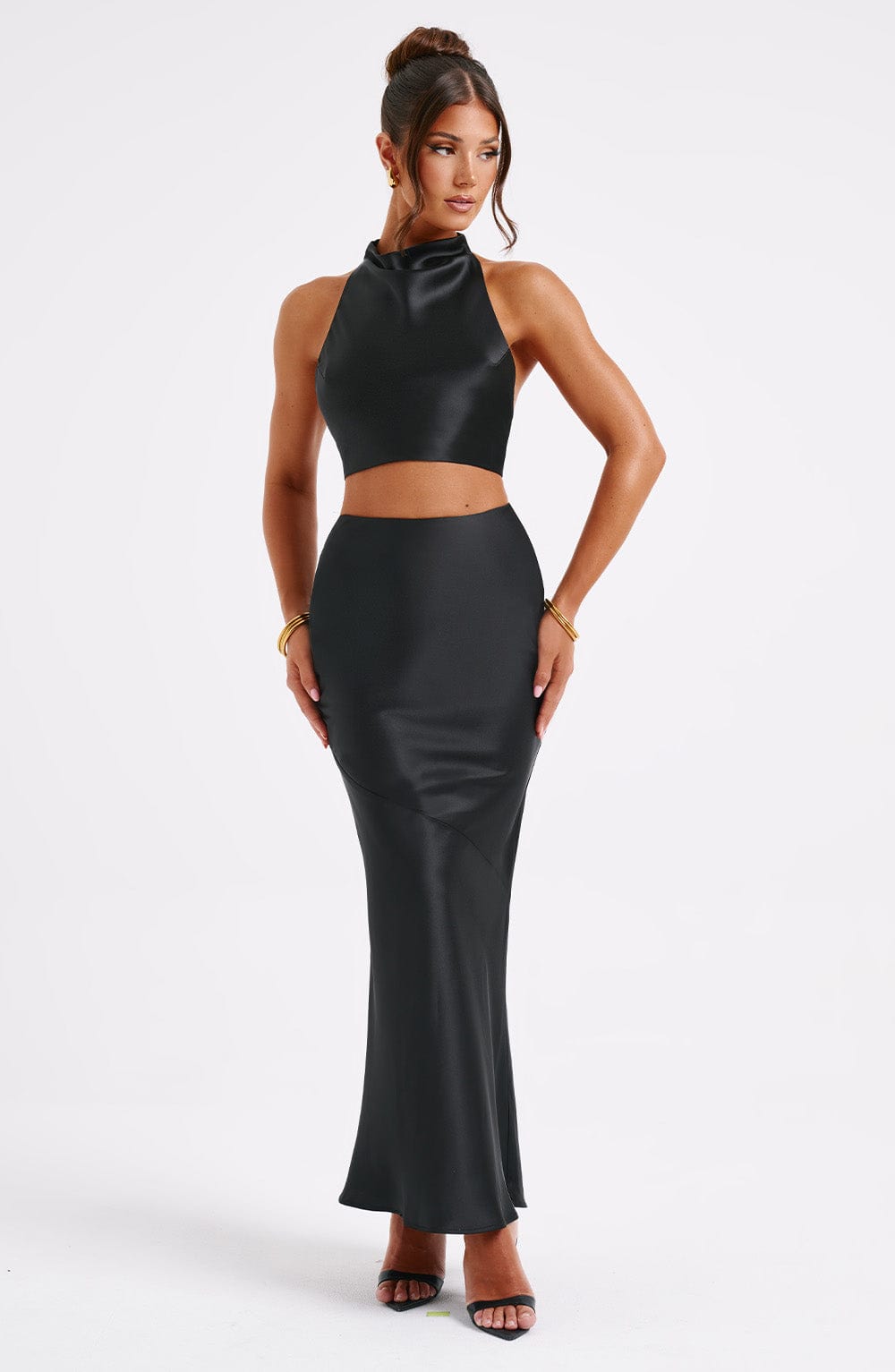 Zaylee Maxi Skirt - Black - Napalia