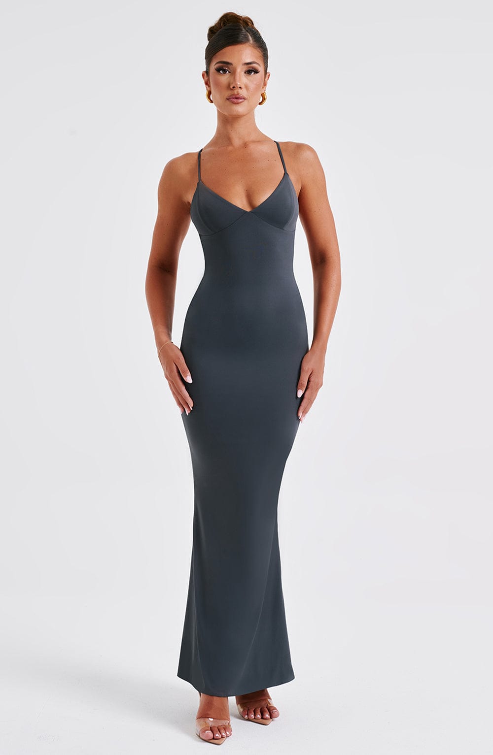 Zelda Maxi Dress - Charcoal - Napalia