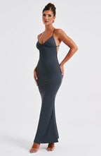 Zelda Maxi Dress - Charcoal - Napalia