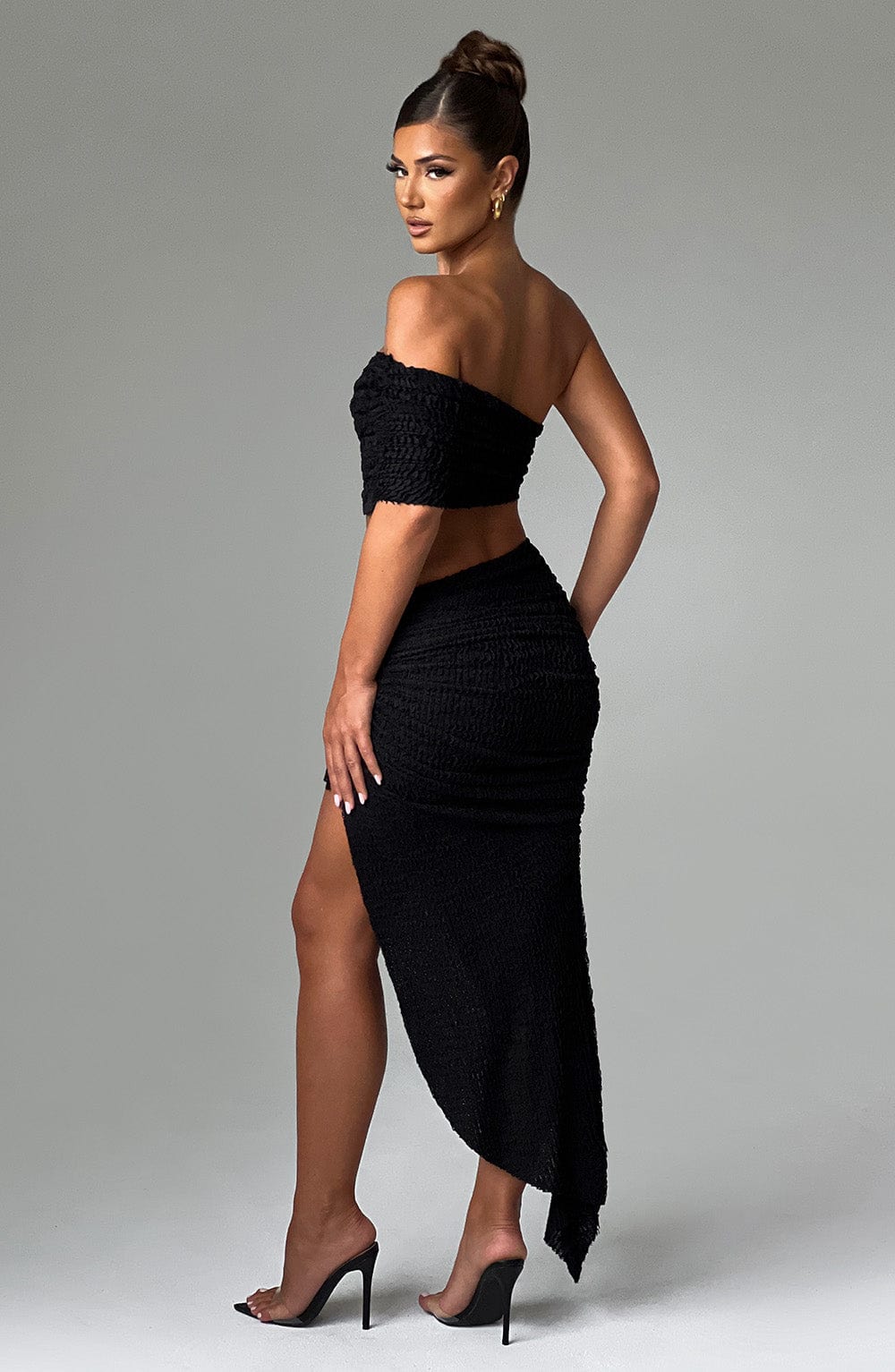 Zina Midi Skirt - Black - Napalia