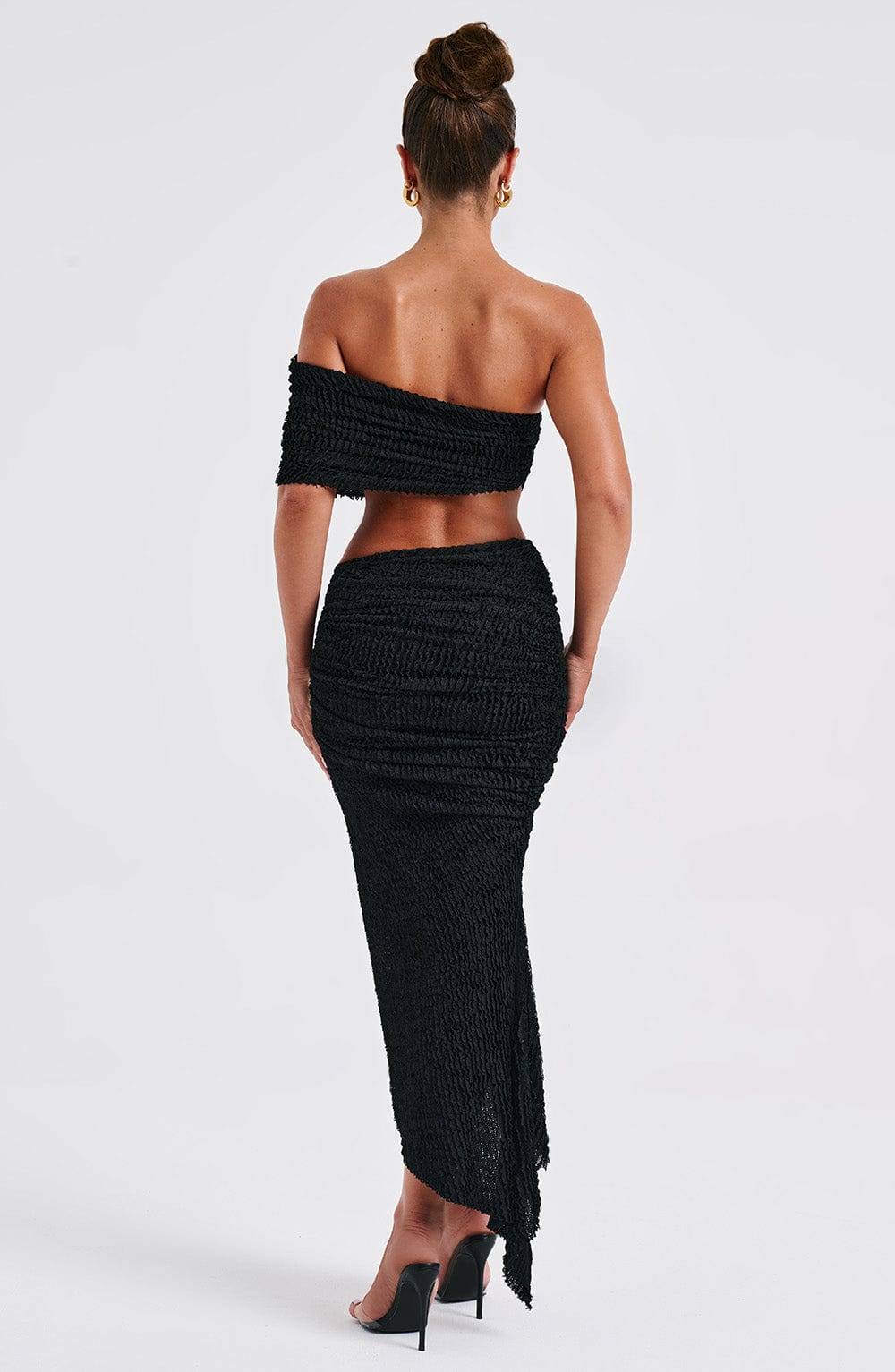 Zina Midi Skirt - Black - Napalia